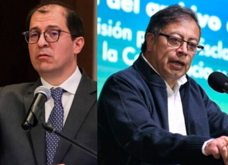 El Fiscal General, Francisco Barbosa y el presidente de Colombia, Gustavo Petro. FOTO: COLPRENSA