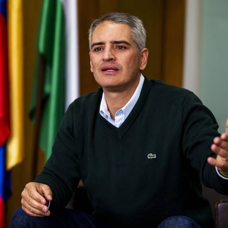 Gobernador Andrés Julián Rendón durante una entrevista. Foto: Julio César Herrera Echeverri
