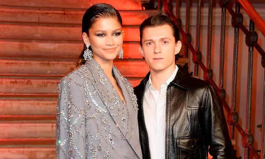 Zendaya y Tom Holland se conocieron durante el rodaje de una película de la franquicia de Spider Man. Foto: Getty.