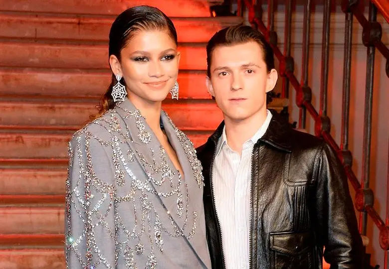 Zendaya y Tom Holland se conocieron durante el rodaje de una película de la franquicia de Spider Man. Foto: Getty.