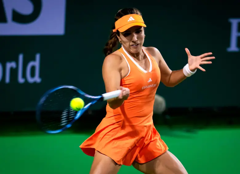 La colombiana Camila Osorio avanzó a la tercera ronda del Indian Wells, algo que alcanzar por primera vez en su carrera. FOTO: GETTY