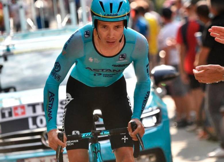 Miguel Ángel López, el mejor colombiano en la Vuelta a España 2022. FOTO AFP