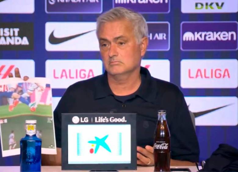 José Mourinho en la rueda de prensa pospartido ante Atlético de Madrid. FOTO: Captura de vídeo