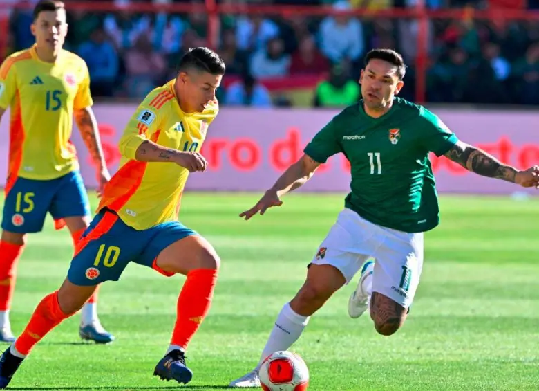 Imágenes del encuentro en el que Colombia cayó 1-0 en El Alto frente a Bolivia en la presente Eliminatoria. FOTO FCF