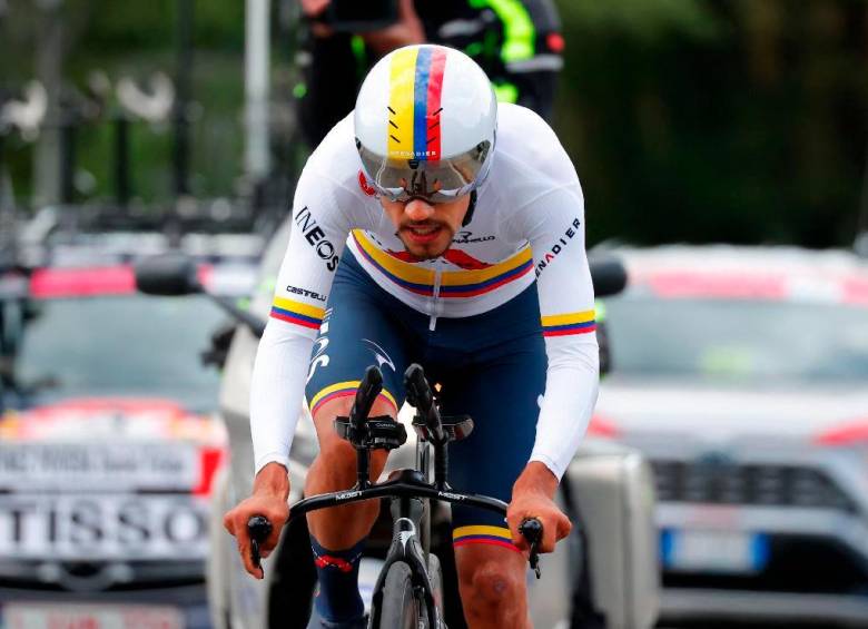 Daniel Martínez llega con buen nivel al Tour de Francia luego de terminar octavo en la Vuelta a a Suiza. En la crono que cerró dicha carrera fue cuarto, a 28 segundos de Geraint Thomas. FOTO aFP
