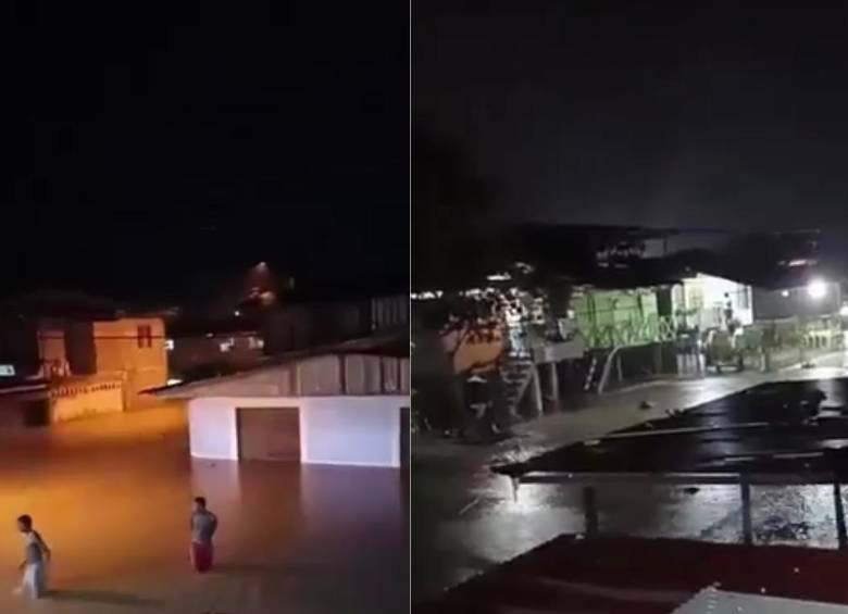 La mayor emergencia ocurre en el corregimiento La Espriella, donde la noche anterior varias cuadras del lugar se inundaron. Foto: tomada de video