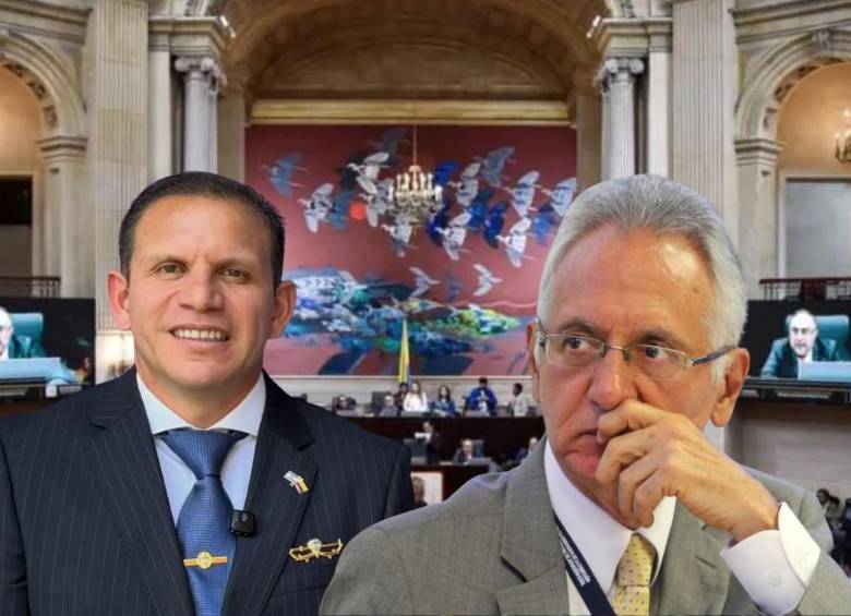 El senador Germán Rodríguez increpó en el Congreso al exministro Guillermo Alfonso Jaramillo, del gobierno Petro. Fotos: Colprensa y redes