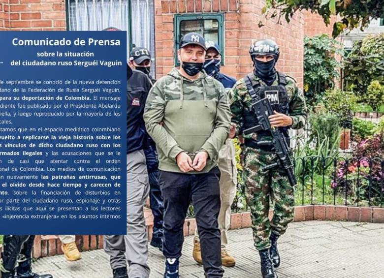 La Embajada de Rusia en Colombia rechazó los señalamientos contra su connacional Serguéi Vaguin en medio de denuncias periodísticas recientes. Fotos: redes