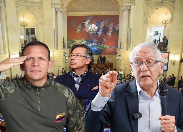 Gustavo Petro defendió a su exministro de Salud, Guillermo Alfonso Jaramillo, luego de que el senador Germán Rodríguez mantuviera sus críticas por la actuación del exfuncionario frente a la Fuerza Pública. El expresidente calificó de “extrema grosería” el reclamo. Fotos: Presidencia, Congreso y redes