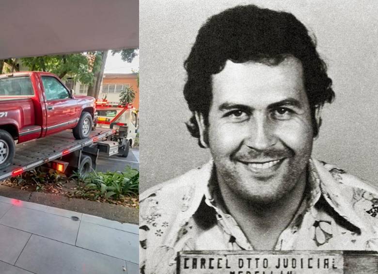 La Chevrolet Silverado de placas CAS-263 fue retirada en septiembre de 2026 de un inmueble administrado por Roberto Escobar, hermano del extinto capo. Fotos: redes