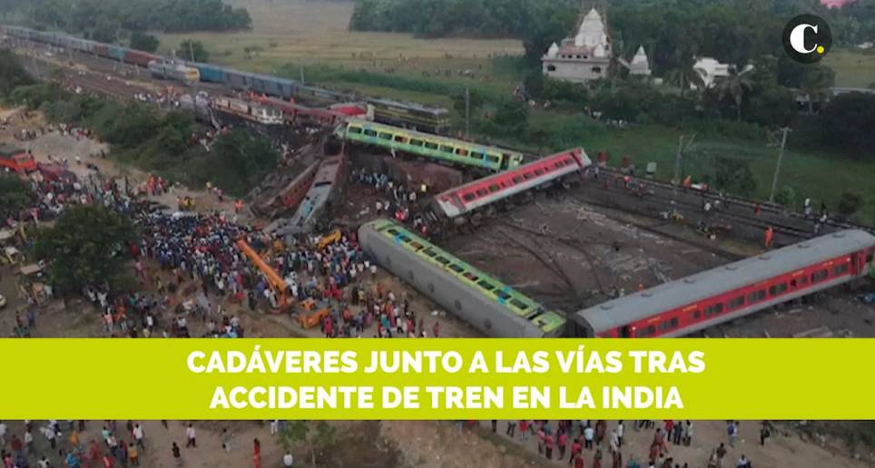 Tragedia en India: fuerte choque de trenes ya deja cerca de 300 muertos