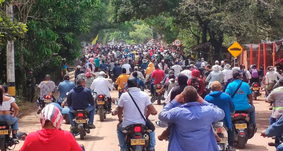 Durante el pasado mes de marzo, en el Bajo Cauca, se presentaron múltiples disturbios y protestas por cuenta del paro minero. FOTO: JULIO CÉSAR HERRERA ECHEVERRI.