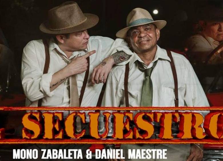 El Mono Zabaleta junto a “Mane” Díaz en la imagen del video “El Secuestro”. FOTO: Captura de video YouTube