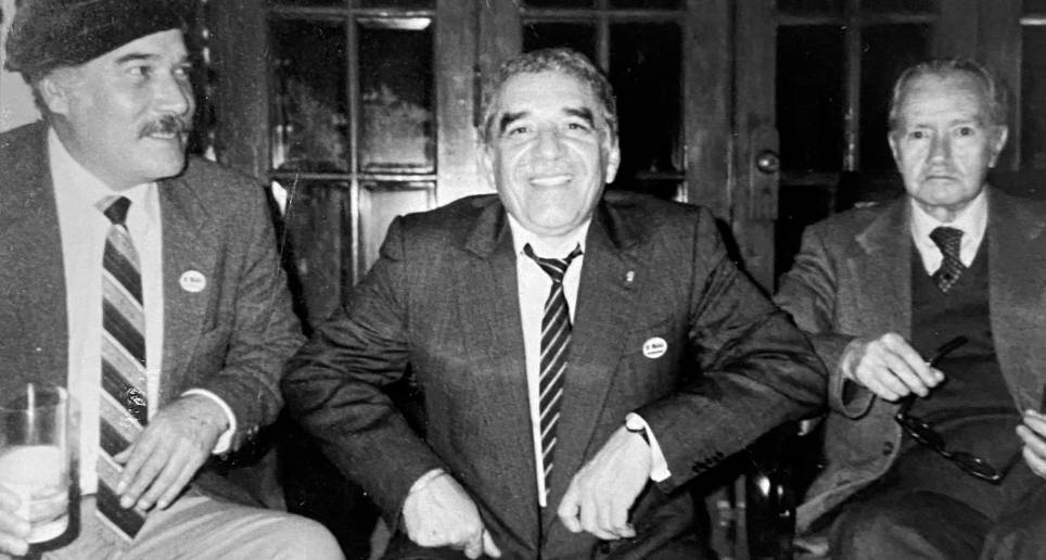 Manuel Mejía, Gabriel García Márquez y Juan Rulfo. Foto archivo familiar.