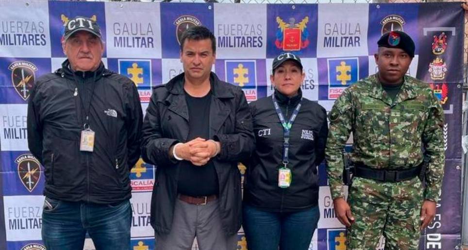Camilo Pinzón Gómez fue capturado por el Gaula Militar y el CTI de la Fiscalía. FOTO: CORTESÍA