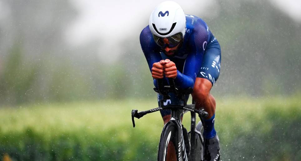 Fernando Gaviria compite con el Movistar Team desde que empezó este año. Antes hizo parte del UAE Team Emirates (2019 y 2022) y Etixx–Quick-Step entre el 2015 y 2018. FOTO GETTY