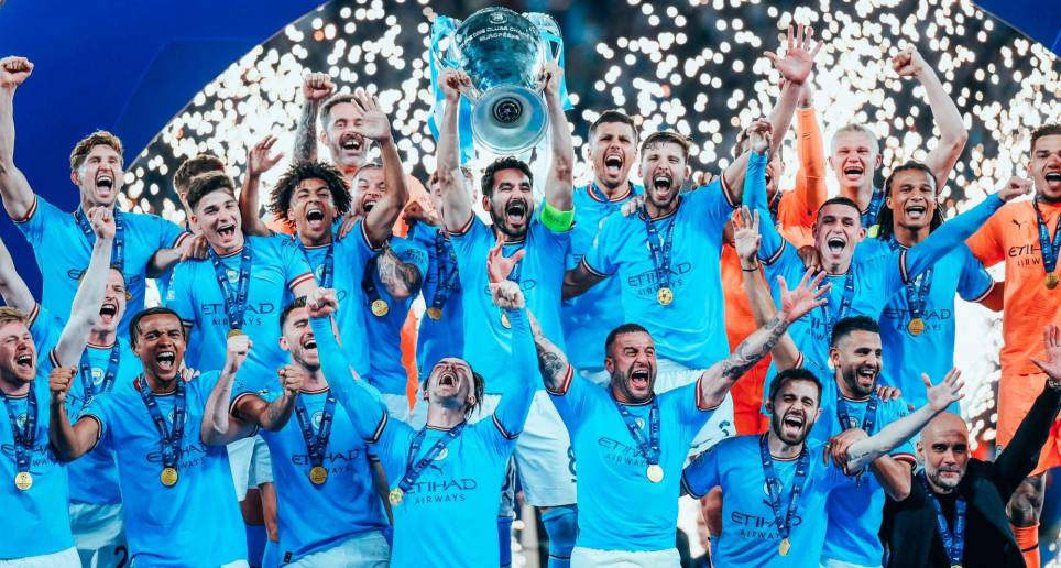En Estambul, el Manchester City gritó campeón tras vencer 1-0 a Inter y llevarse el título de la Champions League, el trofeo que le fue esquivo en 2021. FOTO Manchester City 