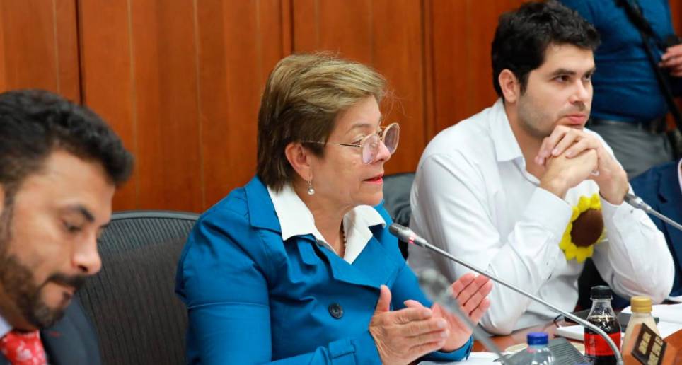 La ministra Gloria Inés Ramírez logró la aprobación de la reforma pensional en la Comisión Séptima del Senado. FOTO: Cortesía Mintrabajo