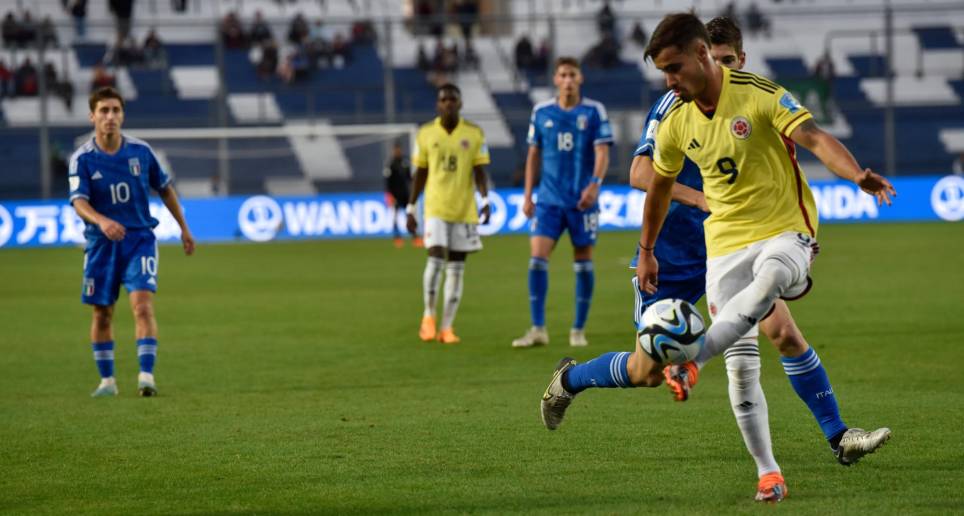 Tomás Ángel fue de los jugadores más destacados de la Selección Colombia Sub-.20 durante el Mundial de Argentina. FOTO cortesía fcf