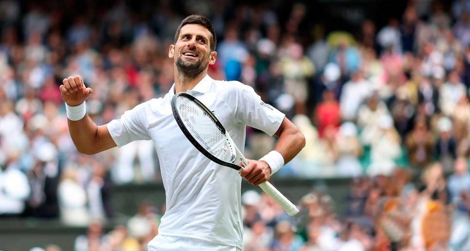 Novak Djokovic lleva 33 victorias consecutivas en Wimbledon. FOTO GETTY