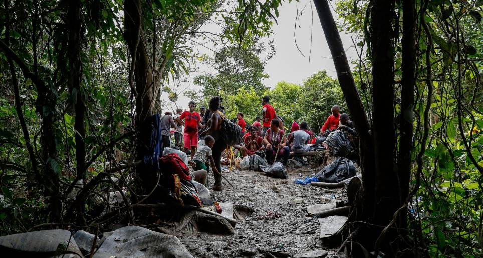 Muchos de los migrantes represados en México pasaron antes por la selva del Tapón del Darién. FOTO: MANUEL SALDARRIAGA.