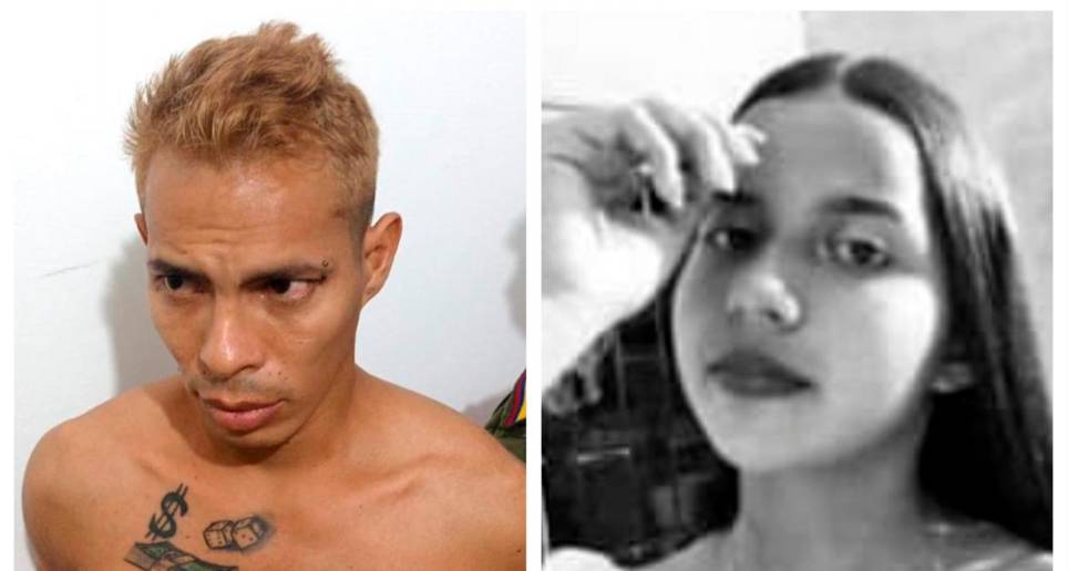 A Yuder Luis Ramos (izq.), alias “Fayir” o “Esneider”, lo capturaron al señalarlo de disparar en contra de Camila Andrea Gelves Arce, de 17 años, en Caucasia. FOTOS: CORTESÍA