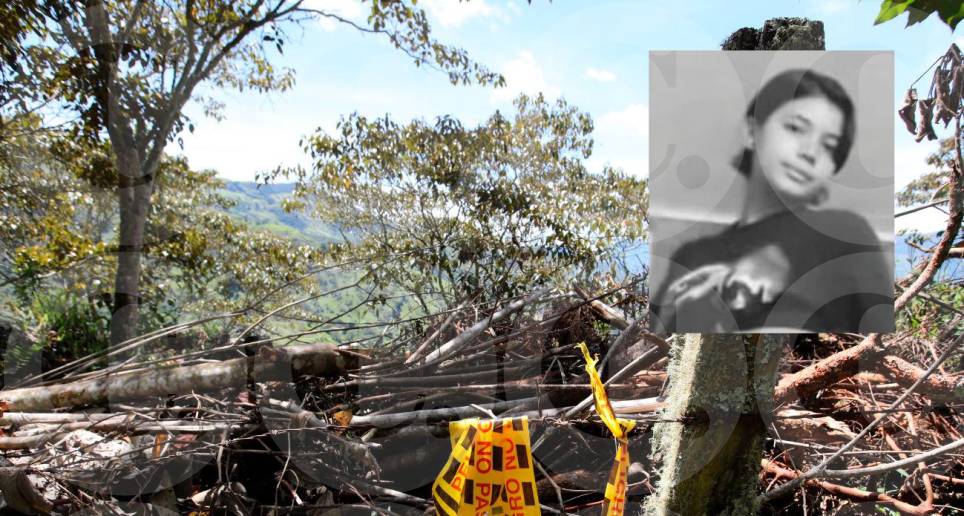 El cuerpo hallado en zona rural de Gómez Plata con un cartel sería el novio de Elizabeth Macías Ayala, de 13 años, asesinada en Gómez Plata. FOTOS: ARCHIVO Y CORTESÍA