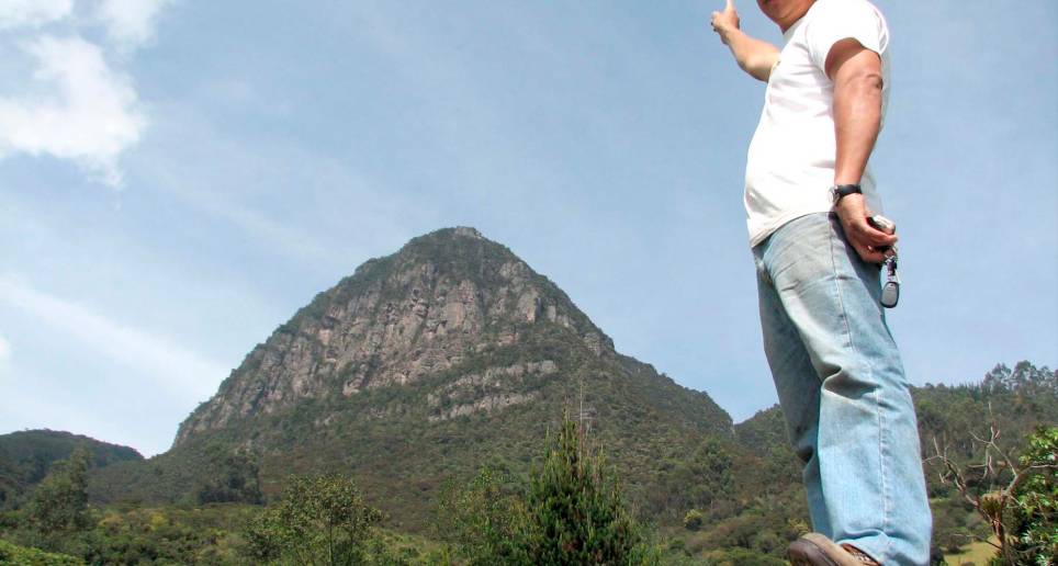 El cerro Jaica en Tabio, Cundinamarca, donde se dice que se han registrado avistamientos de OVNIS. FOTO: COLPRENSA.