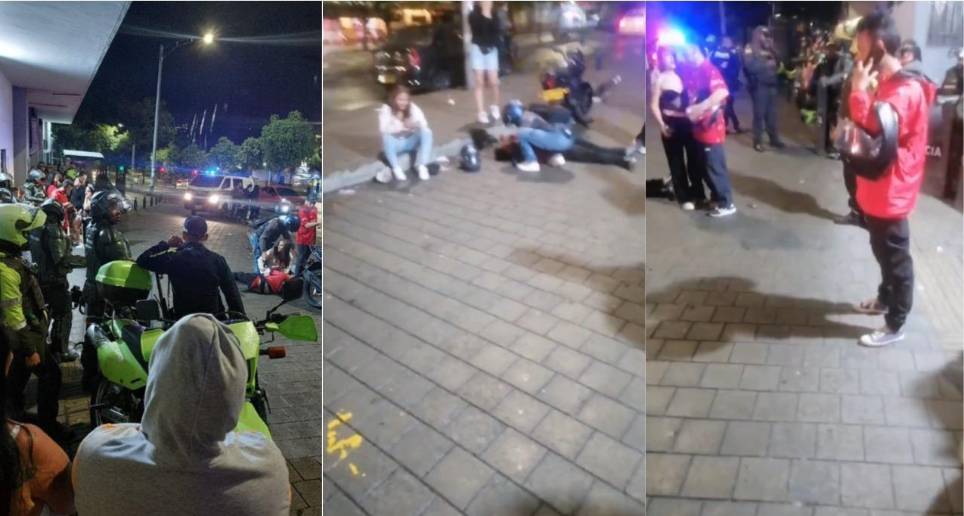 Disturbios en las afueras del Atanasio Girardot - Fotos: captura de videos redes sociales