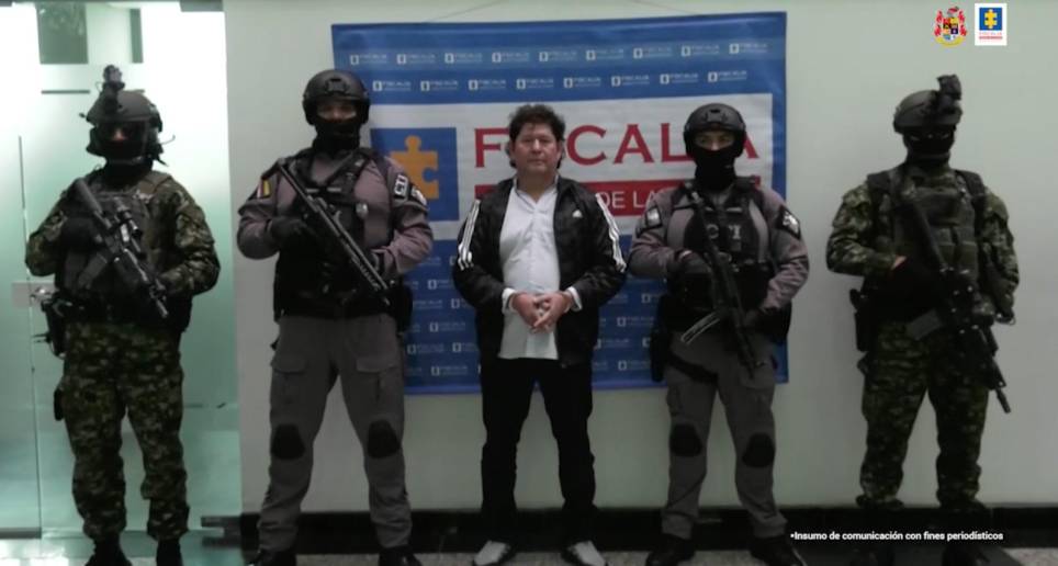 El acusado fue capturado durante un concierto en Bogotá. Foto: Cortesía Fiscalía