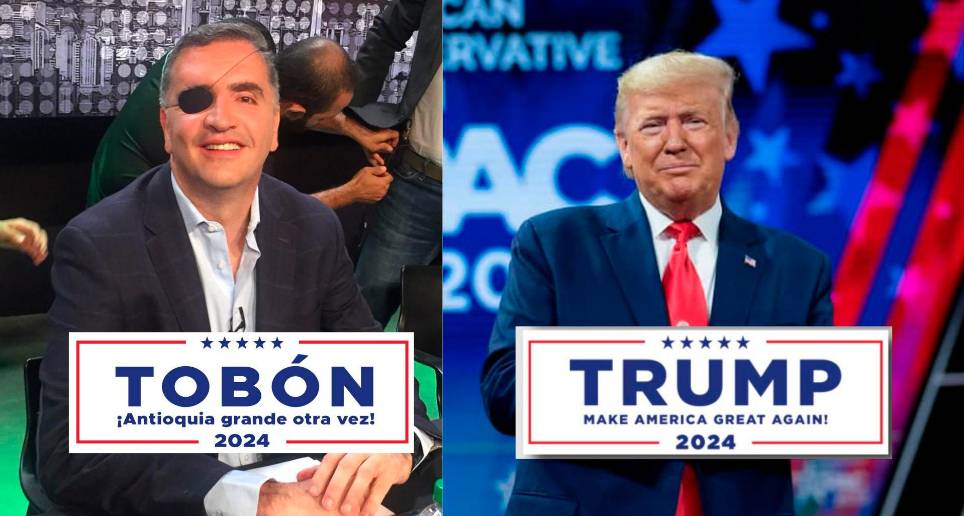 Mauricio Tobón utilizó el mismo eslogan de campaña de Donald Trump. FOTOS CORTESÍA 