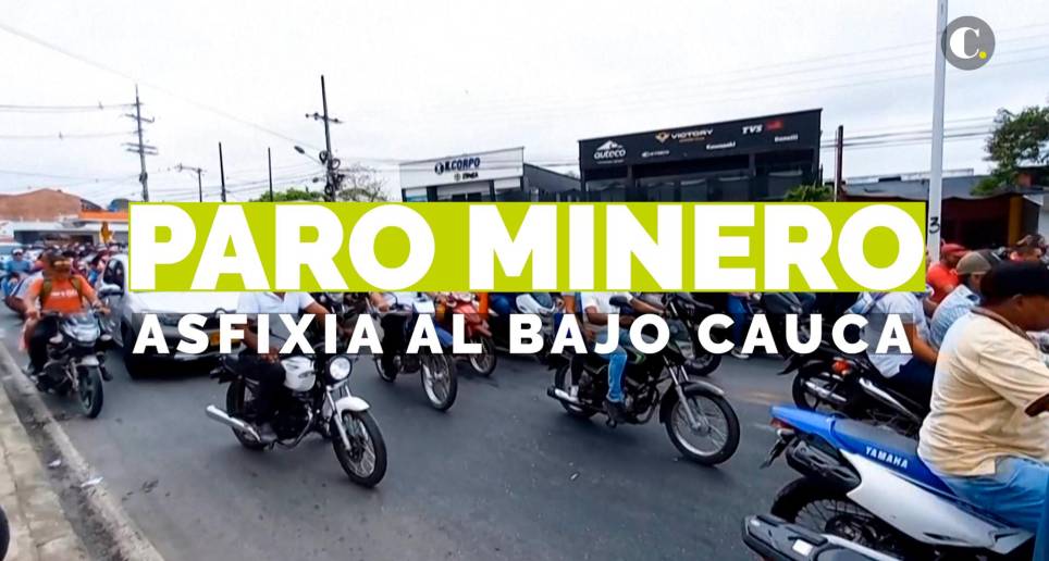 En video: así va el paro minero que bloquea al Bajo Cauca