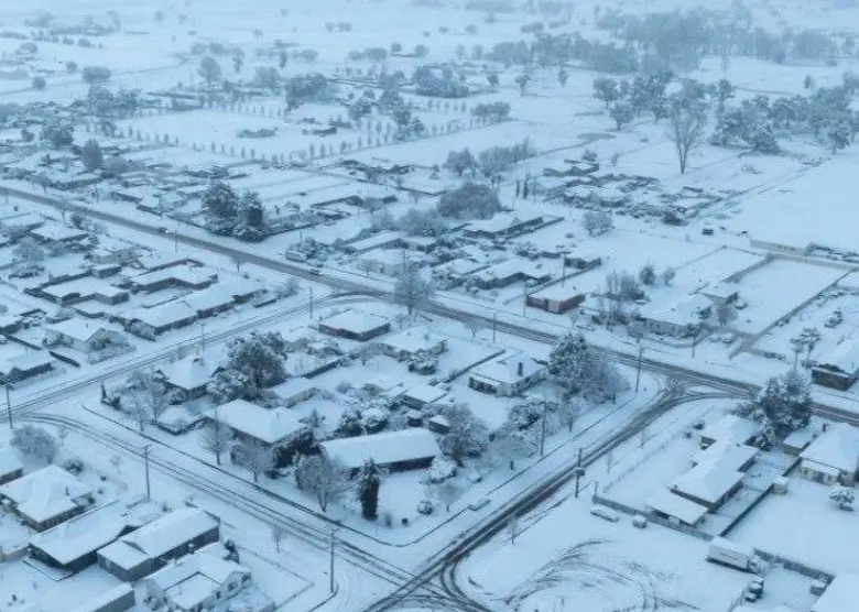 Fuertes nevadas han caído sobre el sureste de Australia, especialmente han afectado a los estados de Nueva Gales del Sur y Queensland. Imagen: Redes Sociales. 