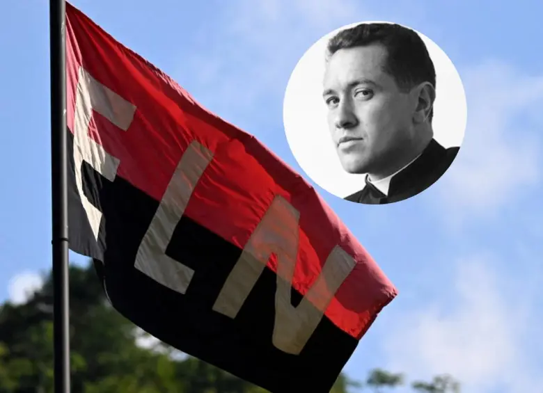 El cura Camilo Torres fue docente en la Universidad Nacional. Cuando murió en combates lleva cuatro meses en esa guerrilla. FOTOS: AFP y redes sociales