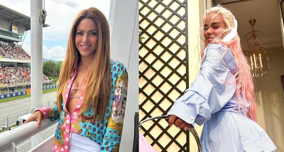 Dos colombianas y dos colombianos en el listado de Los 50 más bellos del 2023. Foto: Instagram Shakira y Karol G. 