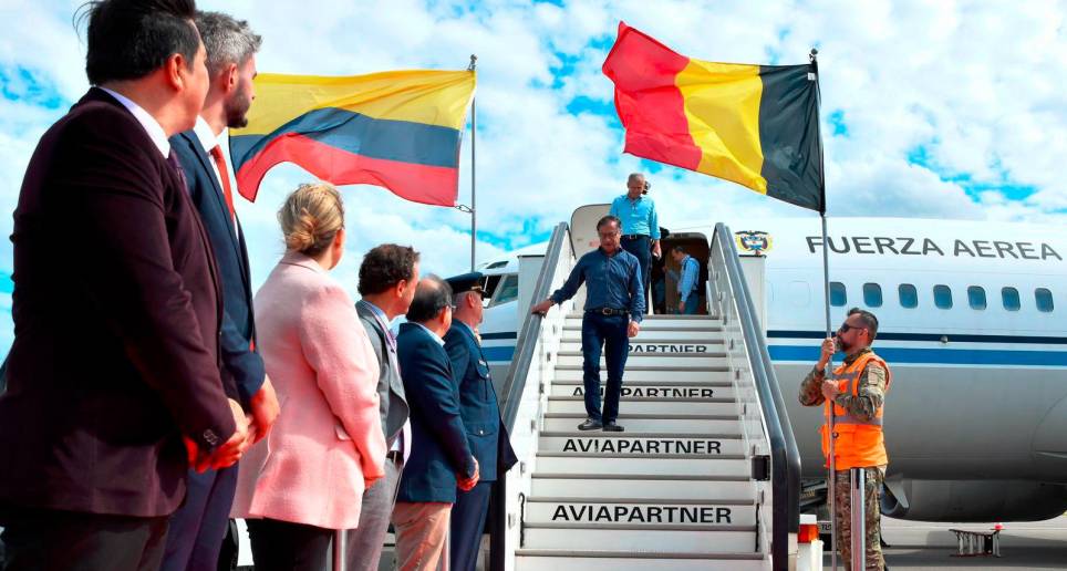 El presidente, Gustavo Petro, llegó a Bruselas para la Cumbre de la Unión Europea y la Celac. FOTO: Cortesía Presidencia