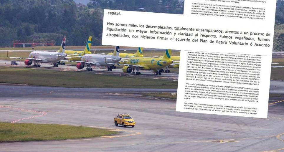 Los trabajadores y extrabajadores de Viva Air se pronunciaron a través de una dura carta. FOTO CARLOS VELÁSQUEZ