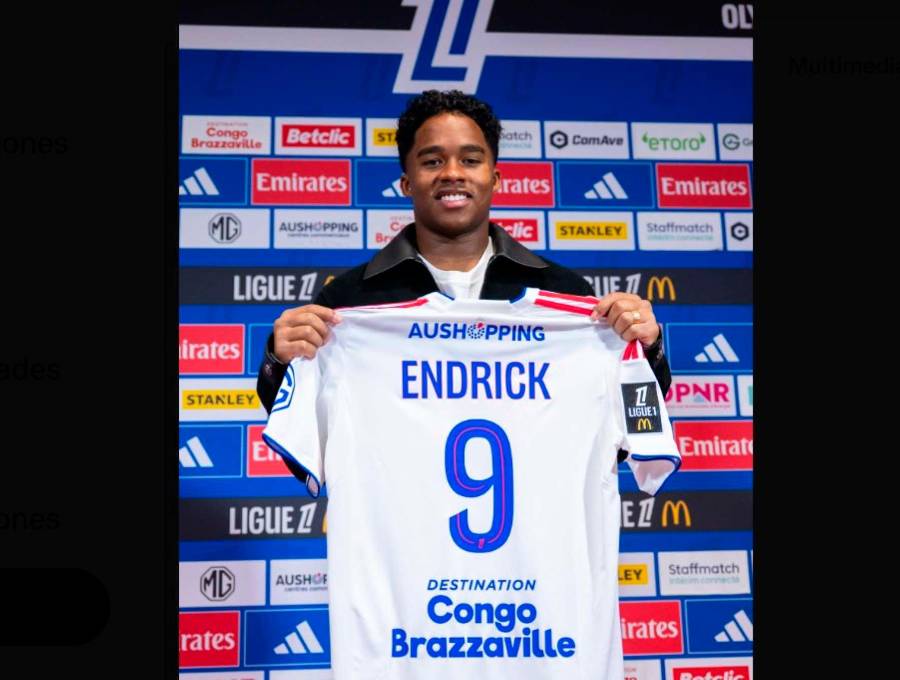 Lyon presentó oficialmente Endrick , el joven futbolista brasileño que fue cedido por el Real Madrid, donde no tenía oportunidad de jugar. FOTO TOMADA X@OL