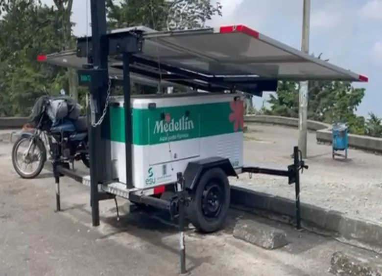 Esta es la unidad móvil de monitoreo que tiene casi “locos” a los residentes de la zona del Mirador Nro 2. de Las Palmas. FOTO: Cortesía