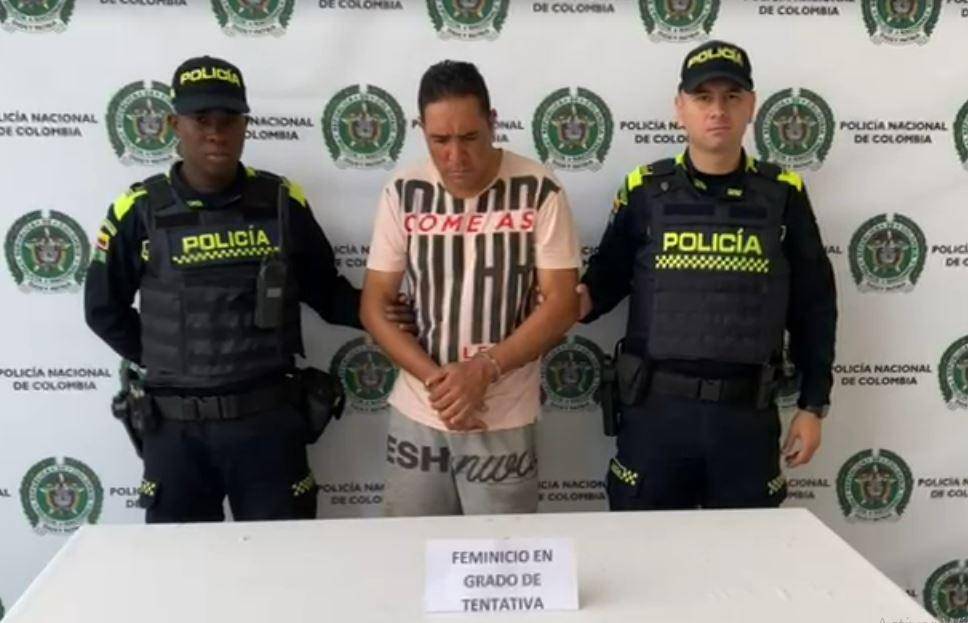 El agresor fue detenido por la Policía en la vereda Las Lajas de Barbosa. FOTO: Cortesía