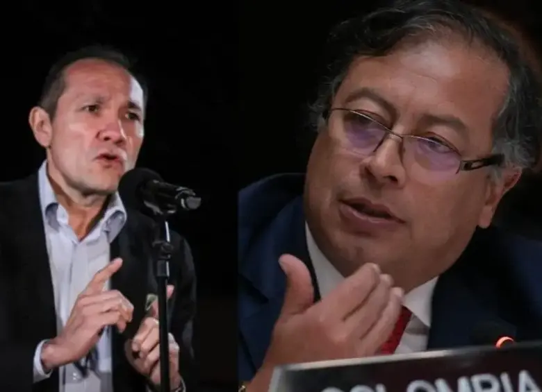 Antonio Sanguino, ministro del Trabajo; y Gustavo Petro, presidente de Colombia. FOTO: Cortesía MinTrabajo.