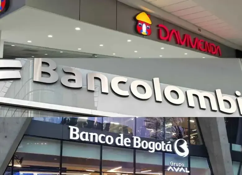 Bancolombia, Davivienda y Banco de Bogotá lideran las utilidades del sistema financiero en Colombia a agosto de 2025. FOTO: Tomada de redes.