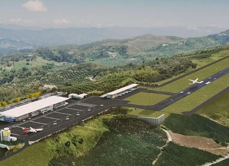 Representación gráfica del futuro aeropuerto del Café. FOTO: Cortesía