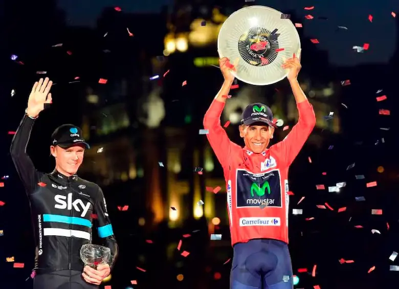 Nairo Quintana fue el segundo colombiano en ganar la Vuelta, sucedió en 2016. FOTO GETTY