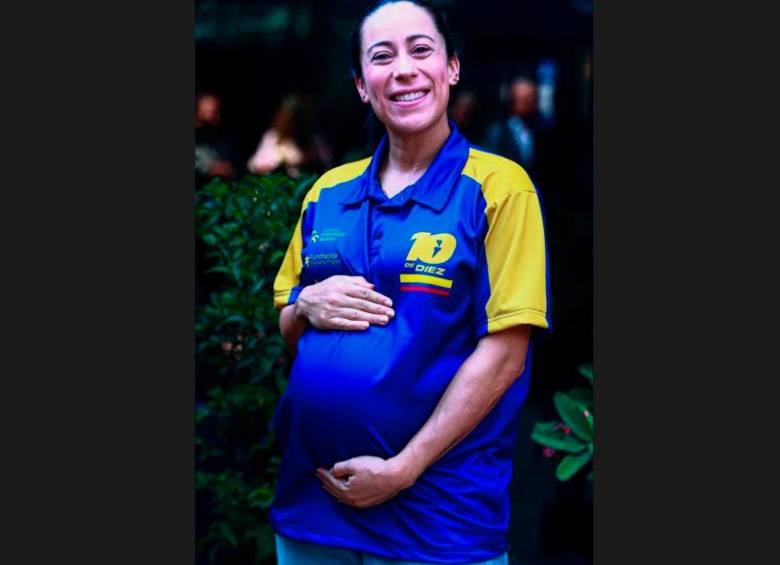 En la noche de este viernes, Mariana Pajón y su esposo, Vincent Pelluard, celebraron la llegada de su primogénito. FOTO: MANUEL SALDARRIAGA