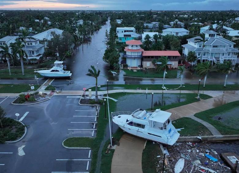 Registro de los estragos tras el paso del huracán Milton. FOTO: GETTY