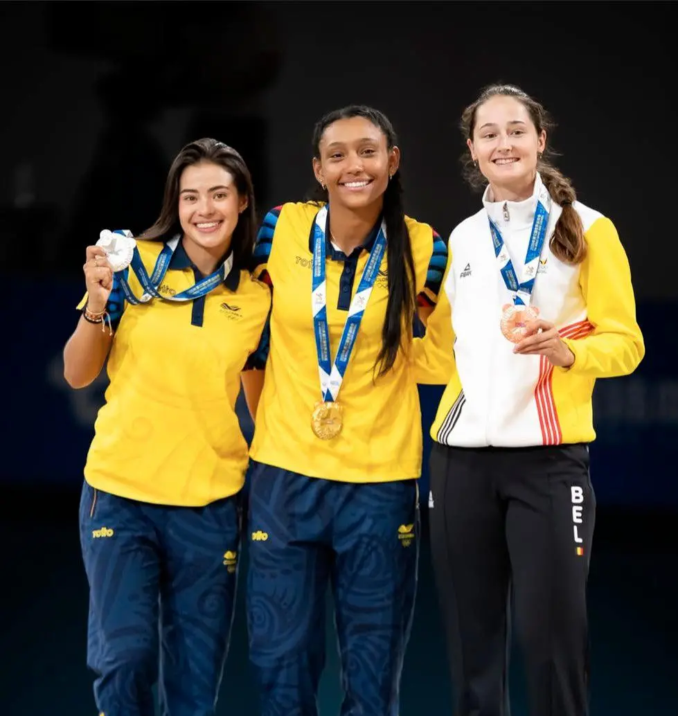 María Fernanda Timms y Gabriela Rueda compartieron podio nuevamente en la última jornada. Foto: tomada de las redes de @OlimpicoCol