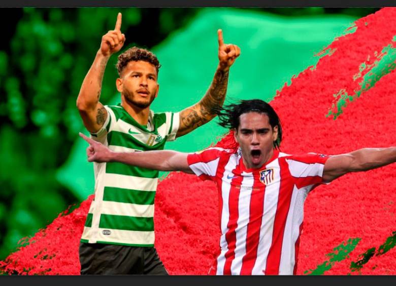 El delantero samario Luis Suárez es uno de los goleadores del Sporting de Lisboa de Portugal. Falcao tuvo su mejor momento en el Atlético de Madrid . Fotos: Getty