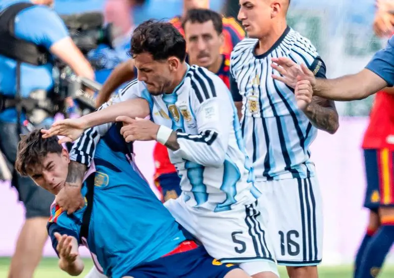 Imágenes de Leandro Paredes de Argentina tras la final del Mundial frente a España. FOTO GETTY