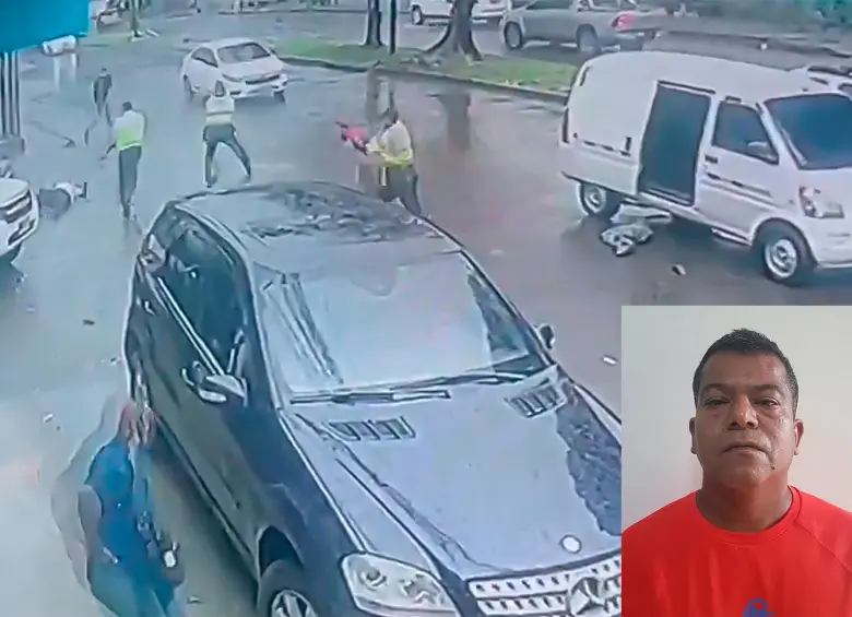 Norbey Olivares Rojas fue asesinado en medio de un ataque sicarial en Villavicencio, Meta. FOTOS: Capturas de video